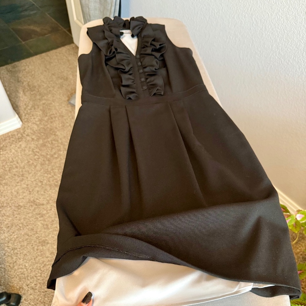 Black midi dress